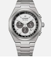Citizen Men's Watch Zenshin Eco-Drive White Dial Titanium Bracelet CA4610-85A