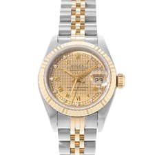 Rolex Datejust 26 69173 Champagne Steel 18k Yellow Gold Ladies Watch Papers 1996