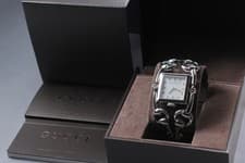 【Near MINT in BOX】 Gucci Signoria 116.3 12P Diamond White Shell Qz Women's Watch