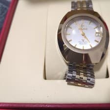 RADO Balauda Quartz Watch Silver Gold Stainless Steel Date Display Used