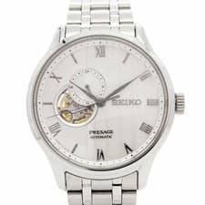6wca0033 Seiko Presage SARY153 4R39 00W0 silver dial Used wristwatch men s