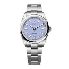 Rolex Oyster Perpetual 41 Watch 41MM Purple Index Hour Markers Dial Stainless...