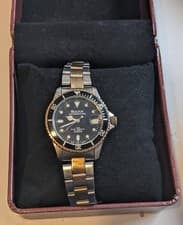 Bulova Oceanographer watch Diver Vintage ETA 2824 Submariner Two-tone steel gold