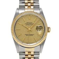 ROLEX Datejust 36 16233 Champagne computer WATCH 723621