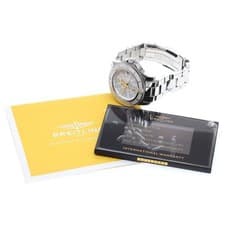 BREITLING SUPER OCEAN II 36 A17312 Automatic Date SS White Dial #C390