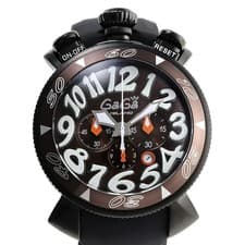 GaGa MILANO Manuale 48 Chronograph MM48 Brown Quartz from Japan #072