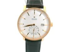 RADO Coupole Automatic Silver Dial Men's Watch Rose Case  41mm Leather Strap