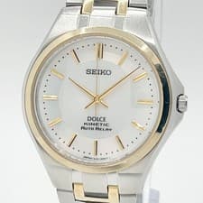 SEIKO 5J210A50 Watch Kinetic Auto Relay 35mm Vintage Rare Authentic