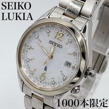 Seiko LUKIA SSQV074 Limited Flower 10P Diamond Ladies Watch Used SA410