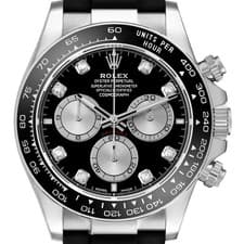 Rolex Daytona White Gold Black Diamond Dial Mens Watch 126519 Box Card Unworn