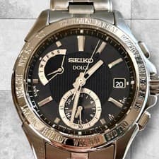 SEIKO DOLCE SADA003 8B54-0AF0 Titanium Radio Wave Solar Watch 40mm 7.3in