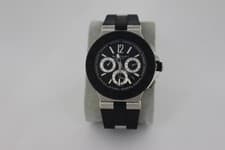 Bvlgari Diagono Chronograph DG42SVCH Black Dial Rubber Strap Men's Watch  #20388