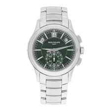 Patek Philippe Annual Calendar Complications 5905/1A-001 Green Dial Stainless...