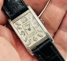Paul Ditisheim Rare Platinum Vintage Art Deco Diamond Dial Manual Watch SERVICED