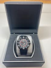 Edox Class1 GMT Automatic Watch 43mm World Timer Sapphire Black Rare Working