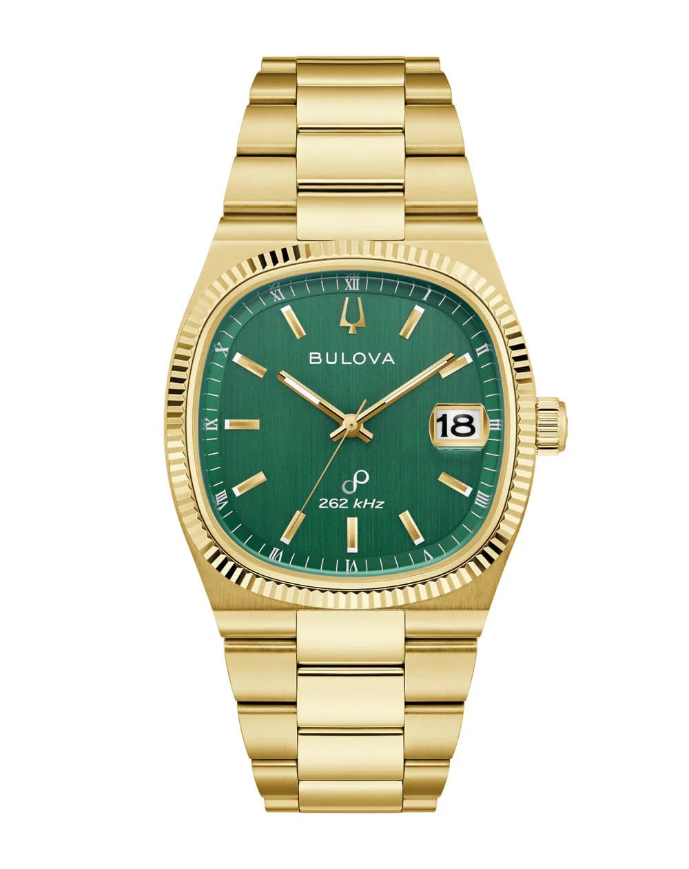 Bulova 97B237 Super Seville Green Dial Sapphire Quartz Stainless Steel Watch