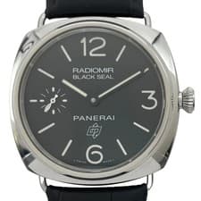 PANERAI Radiomir Black Seal Logo PAM00380 Black Stainless Steel Mens #OK1197