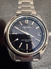 SEIKO BRIGHTZ SAGZ083 Solar Radio Wave Titanium Black Dial Max 198mm 7.8"