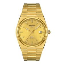 TISSOT MENS PRX POWERMATIC 80 WATCH T137.407.33.021.00 GOLD -WARRANTY-RRP 895.00