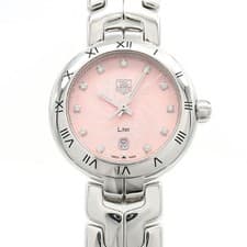 TAG Heuer Link WAT1415 BA0954 100m 11PD Diamond Pink SS Women Quartz
