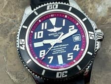 Breitling SuperOcean 42 model A17364 Automatic Black Dial Red inner bezel A17364
