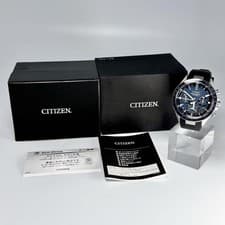 CITIZEN Attesa GPS Titanium Blue 10BAR World Time Watch Used