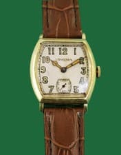 Vintage 1925 Longines 14k Gold Tonneau Case Men's Antique Watch Caliber 11.88