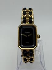 Chanel Premier H0001L Black Laquer Dial Leather & Steel 20mm Ladies Quartz Watch