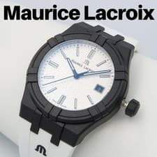 Maurice Lacroix Aikon Quartz Analog Watch 40mm White Dial Plastic Case
