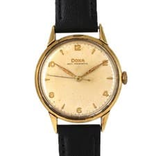 DOXA Round Case YG 591616 Automatic Gold Watch Used