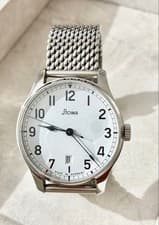 Stowa Marine Date Automatic 40mm White Dial Mesh Strap Men's watch