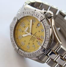 BREITLING men's watch A17345 SUPEROCEAN AUTOMATIC, YELLOW DIAL, 42mm, SALE!!!