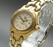 [Near MINT] TAG Heuer professional WG1330 Gold 29mm White Dial 200M Ladies Watch