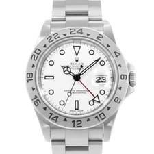Rolex Explorer II 16570 40mm White Index Steel Oyster Automatic Mens Watch