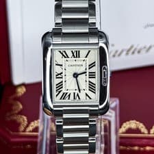 Cartier Tank Anglaise W5310022 Steel Quartz 30mm FULL SET Mint Box Papers 3485