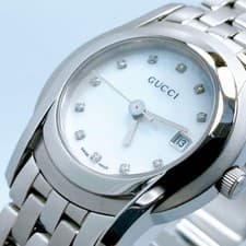 GUCCI 5500L Diamond Shell Round Watch Good Condition GUCCI,16866