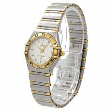Omega Constellation Mini Combi 1362 30 Ladies Watch Silver Quartz Used