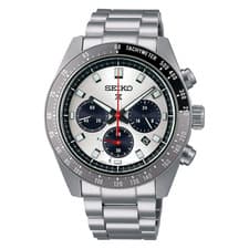 Seiko Prospex Speedtimer SBDL095 Solar Chronograph Panda White Dial Men's Watch