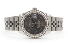 2010 Rolex Datejust 31mm 178384 Rhodium Floral Dial Diamond Bezel Jubilee BNP