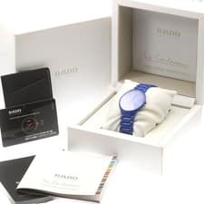 Rado True Thinline Coeur de Lucille Quartz Men's Watch Ceramic Blue 39mm Good