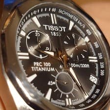 Tissot PRC100 Titanium Chronograph Watch 38mm 100m Sapphire Lightweight