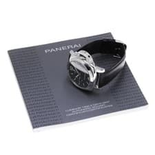 PANERAI LUMINOR 1950 3 DAYS ACCIAIO PAM00535 42mm SS Black Dial GMT #C181