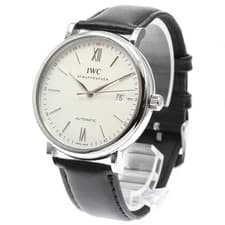 IWC PORTOFINO IW356501 40mm SS Silver Dial Automatic Date Leather Strap #C490