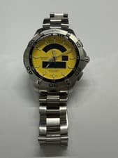 Tag Heuer CAF1011.BA0821 Mens Aquaracer Digital Chronograph Watch Yellow Silver