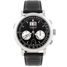 A. Lange & Sohne Datograph Up/Down Platinum Black Dial 41mm 405.035 Full Set