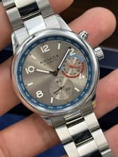 NOMOS Glashutte Club Sport Neomatik Worldtimer, Silver Dial Ref. 791