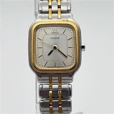 SEIKO CREDOR 7371 5050 Champagne Dial Quartz Ladies Watch Japan Analog In hand