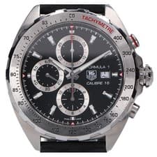 TAG HEUER CAZ2010-0 Formula 1 Chronograph, Black Dial, Stainless Steel x Rub...