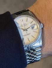 Rolex Datejust 16220 36mm Engine Turned Bezel Jubilee Automatic, White Dial OEM