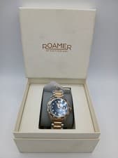 Roamer Rockshell Mark III Scuba 200m Black Dial Gold Watch Boxed